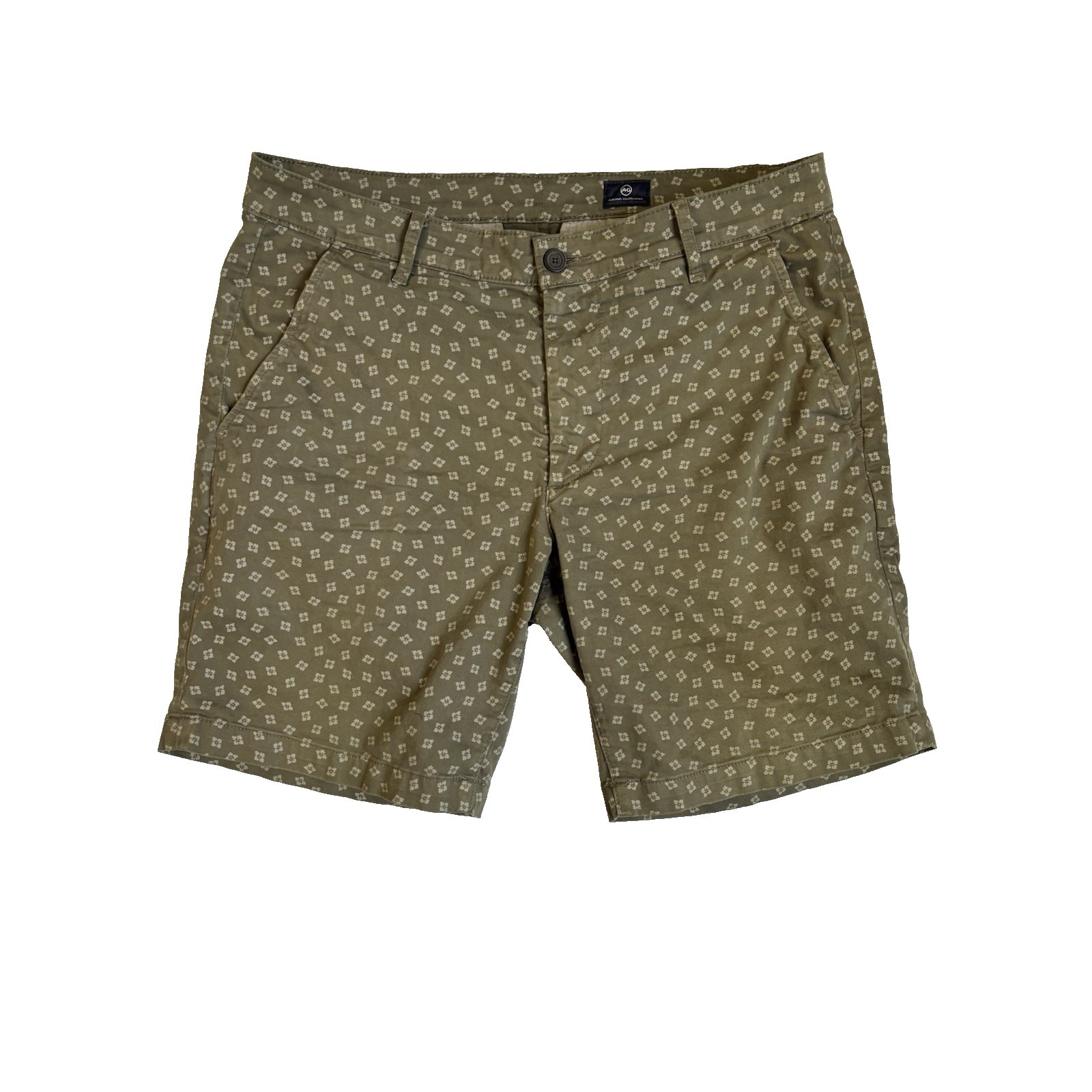 Ag Adriano Goldschmied Men's 34r Green The Wanderer Slim Trouser Shorts Resort
